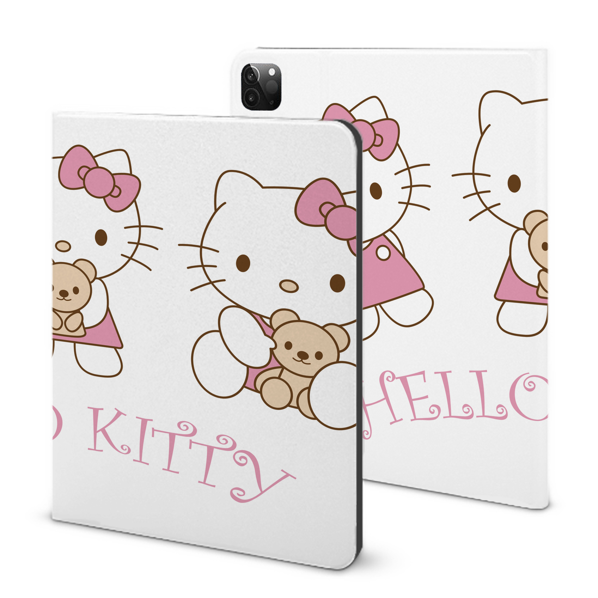 （画像用） Hello Kitty ハローキティ IPadケース ペンホルダー付き ブックスタイルデザイン